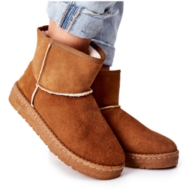 Stivali da neve da donna in pelle Big Star II274441 Camel marrone
