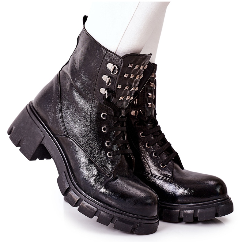 Stivali da donna Trappers Glany Black Clethra nero