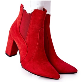 PG1 Stivali Da Donna In Pelle Scamosciata Con Tacco Rosso Kastren