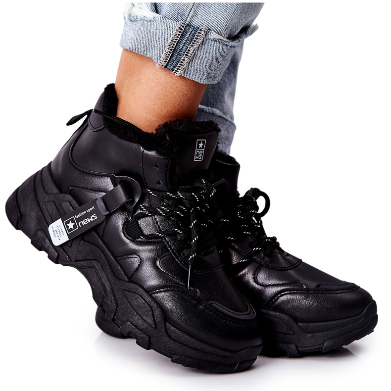 Sneakers Donna Nere Warm Stivali da neve Kaphia nero