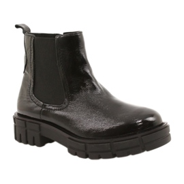 Stivali da donna Varnished Black Caprice 9-25461-27 017 nero