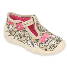 Scarpe per bambini Befado 110P437 beige marrone rosa