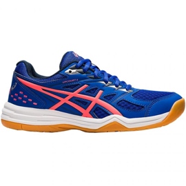 Asics Upcourt 4 W 1072A055 412 scarpe da pallavolo blu, rosa blu