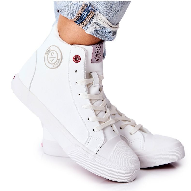 Sneakers Donna Cross Jeans High White II2R4010C bianca
