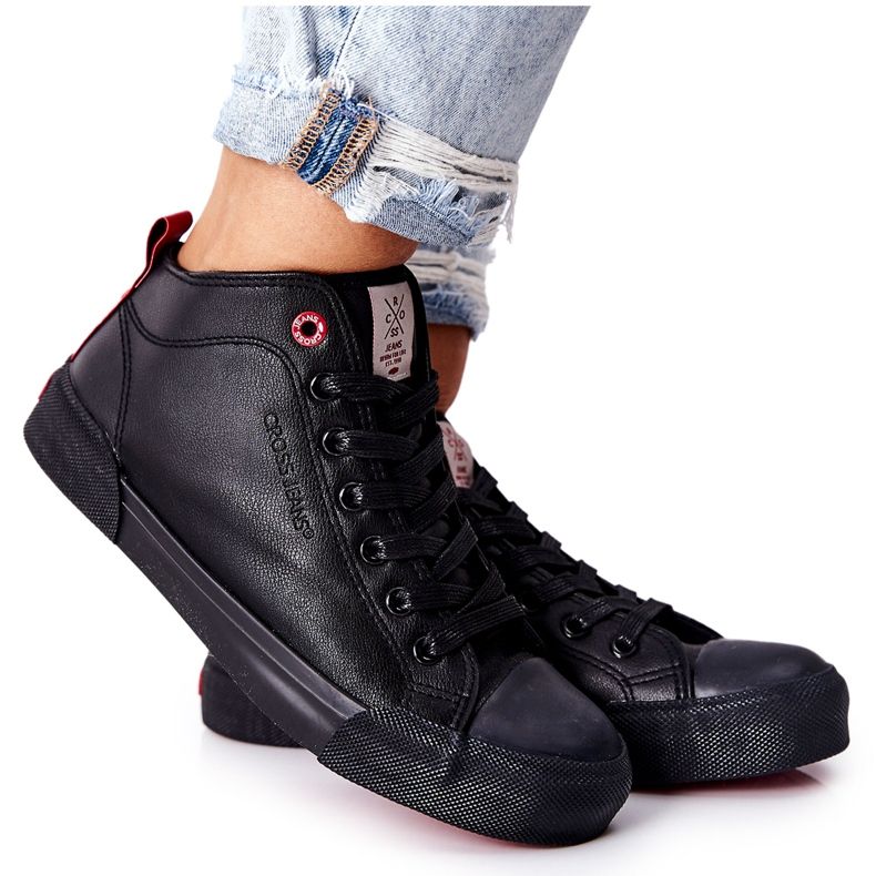 Sneakers Alte da Donna Cross Jeans II2R4032C Nere nero