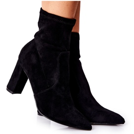FW1 Stivali da donna in camoscio nero Hellameia