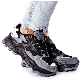 Scarpe Sportive da Donna Cross Jeans Nere Grigie II2R4019C nero grigio