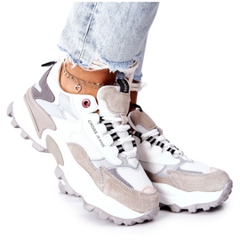 Scarpe Sportive Donna Cross Jeans Bianche e Grigie II2R4020C bianco grigio