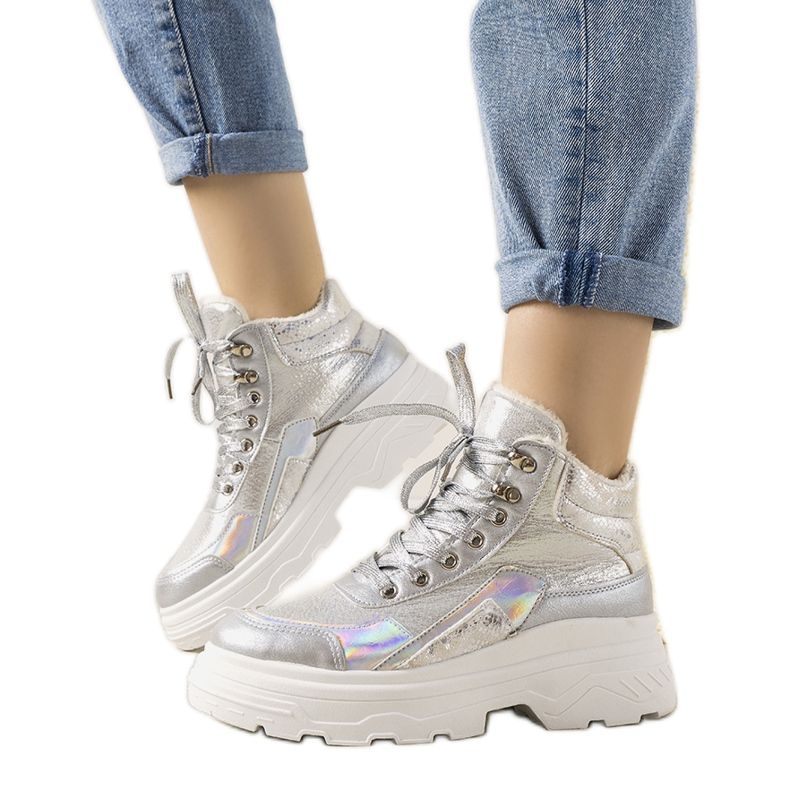 Sneakers invernali Doyon argento d'argento