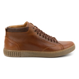 Polbut Scarpe da uomo in pelle 2108sw cammello marrone