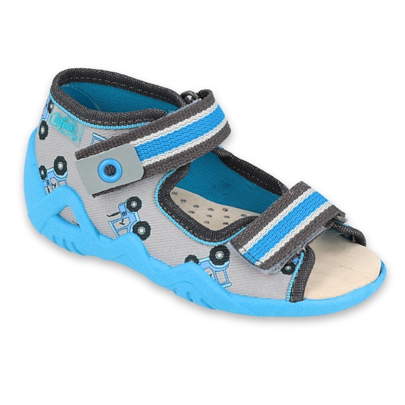 Scarpe da bambino Befado gialle 350P027 blu grigio