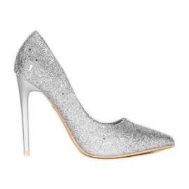 Tacchi glitter argento Laila d'argento