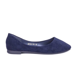 Ballerine blu navy con punta a mandorla di Betty
