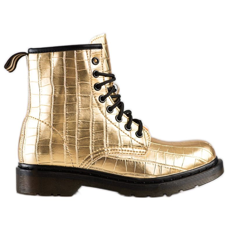 Sweet Shoes Stivaletti Dorati Con Ecopelle d'oro
