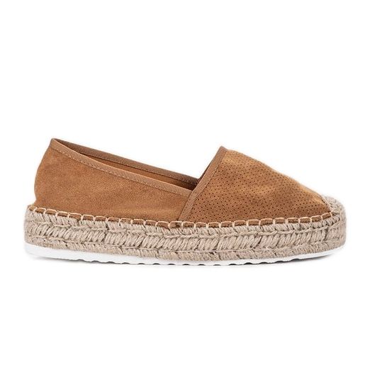 Espadrillas cammello sulla piattaforma della signora Nicki beige marrone