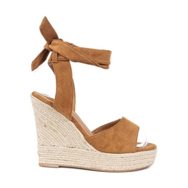 Sandali con zeppa marroni di Holiday Time marrone