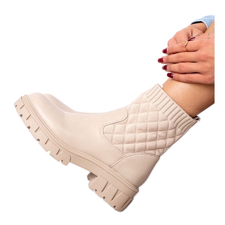 Seastar Stivali comodi con un calzino beige