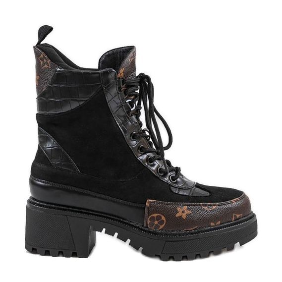 Borse nere con inserti marroni marrone nero