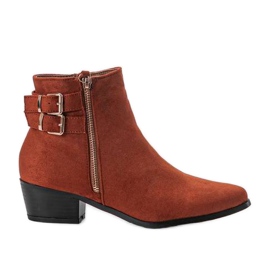Stivaletti bassi marroni con fibbie Nila marrone