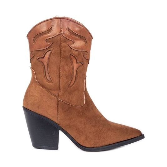 Stivali da cowboy alti marroni Megi marrone