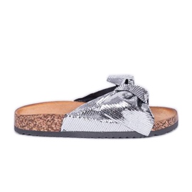 Pantofole Cher argento lucido