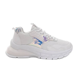 Sneakers bianche da ragazza moderna grigio
