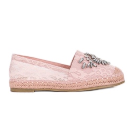Espadrillas rosa con zirconi Lordly
