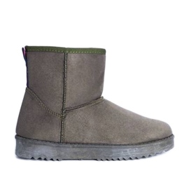 Stivali da neve verdi con suola piatta di Emmie grigio