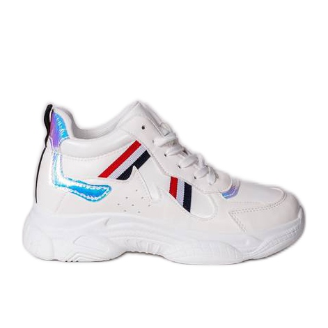 Brutte scarpe bianche su una grossa suola Lexi bianca multicolore