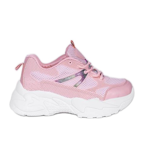 Sneakers rosa su suole grosse Alice