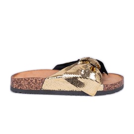 Pantofole Cher dorate lucide d'oro