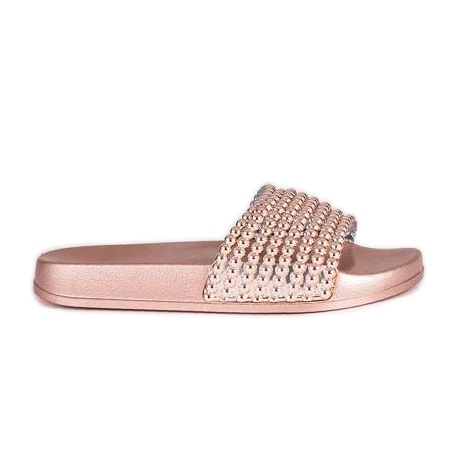 Pantofole Jenny rosa con perline di gomma
