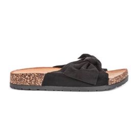 Pantofole nere con fiocco Sunny nero