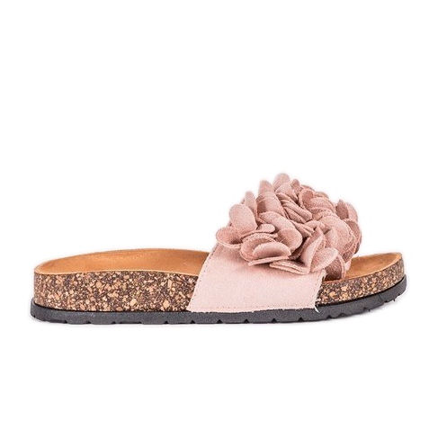 Pantofole rosa Esperanza con fiori