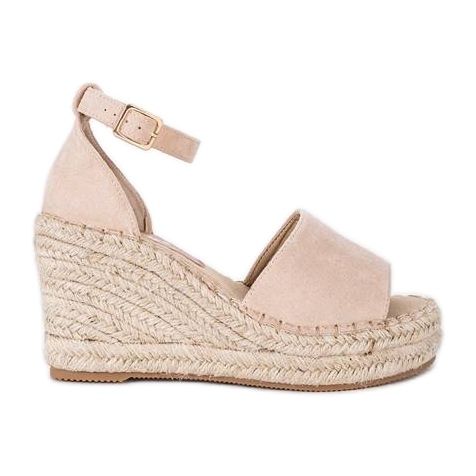 Espadrillas beige sulla zeppa Holiday Vibes