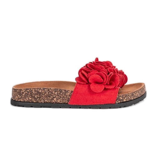 Infradito rosse con fiori di Esperanza rosso