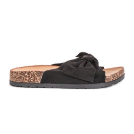 Pantofole nere con fiocco Sunny nero