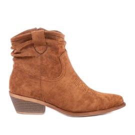 Stivali da cowboy cammello sul post Bowi Bowi marrone
