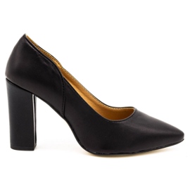 Olivier Décolleté da donna in pelle sul palo 2258 nero