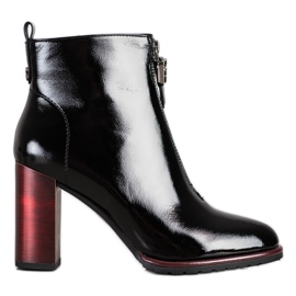 S. BARSKI Stivali laccati alla moda S.BARSKI nero