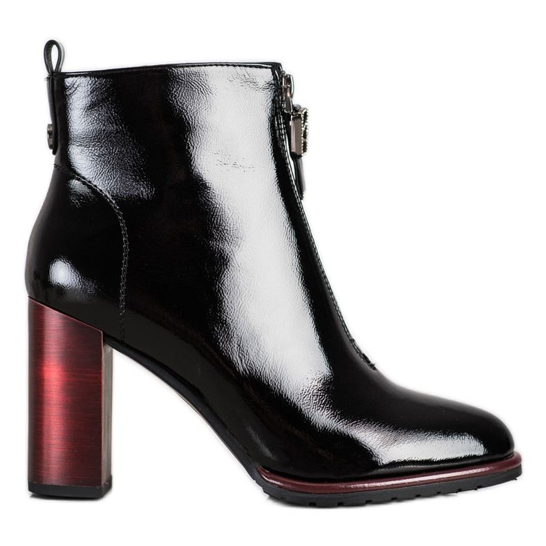 S. BARSKI Stivali laccati alla moda S.BARSKI nero