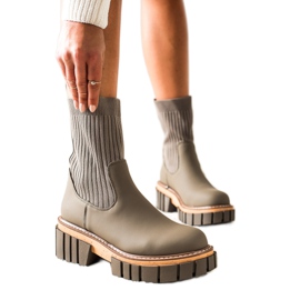 Seastar Stivaletti Stivali Jodhpur con calzino beige verde