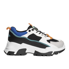 Sneakers nere su suola alta Omertà bianco nero multicolore