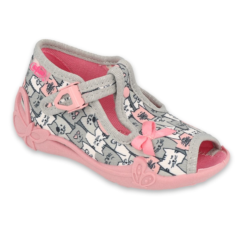 Scarpe per bambini Befado 213P133 rosa grigio