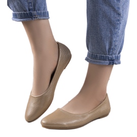 Ballerine Julie beige lucide da donna d'oro