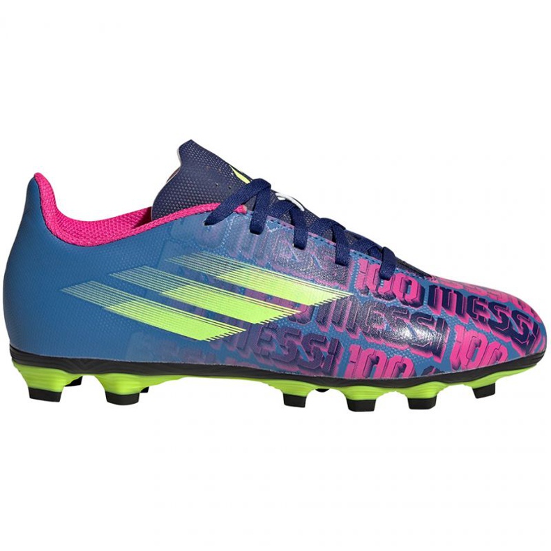Scarpe da calcio Adidas X Speedflow Messi.4 FxG Jr FY6933 multicolore blu