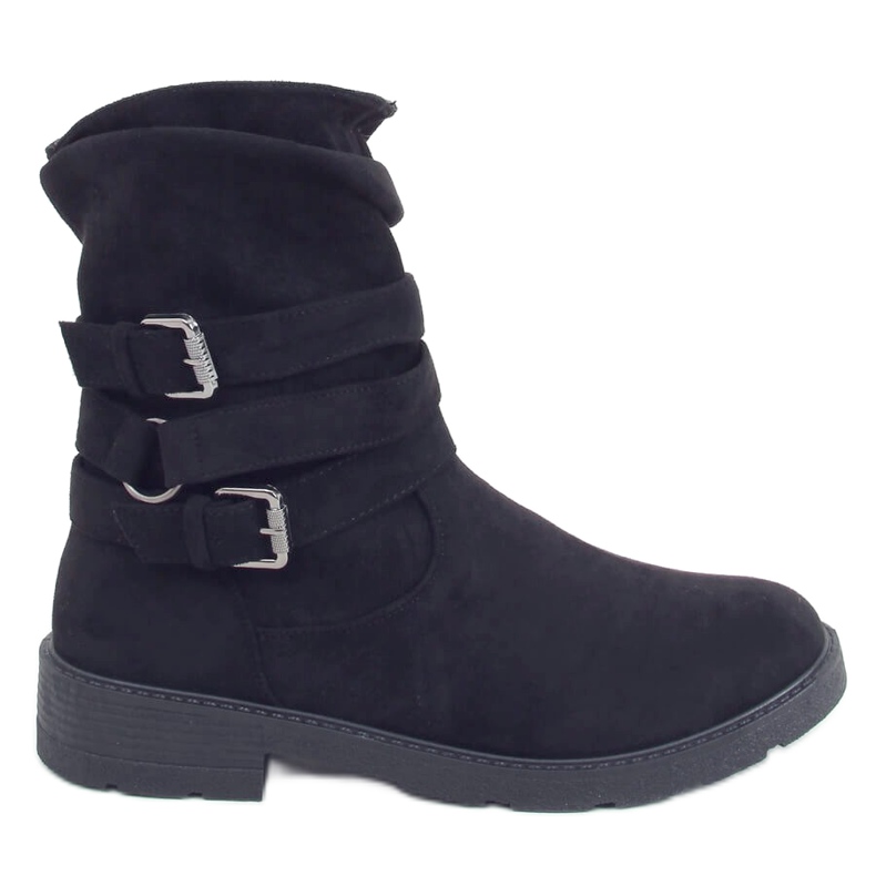 Stivali piatti neri 518-12 Nero