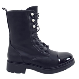 Operai neri da donna con perle 4343 Neri nero