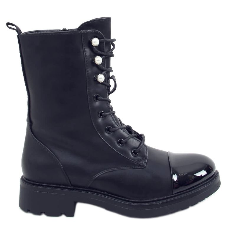 Operai neri da donna con perle 4343 Neri nero