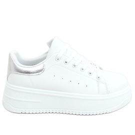 Sneakers da donna bianche T0YD8240-5 WHITE/SILVER bianco argento